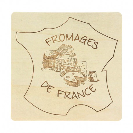 Plateau à fromage bois carré Bosco 25x25