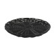 Plateau polypropylène rond noir Plastic Ø25