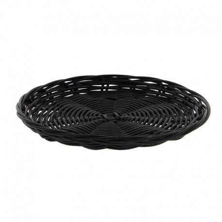 Plateau polypropylène rond noir Plastic Ø20