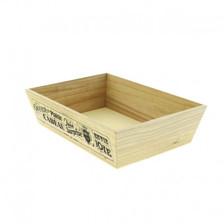 CORBEILLE RECTANGLE BOIS BAROK MM