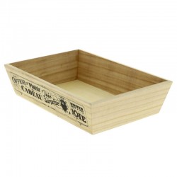 CORBEILLE RECTANGLE BOIS BAROK PM