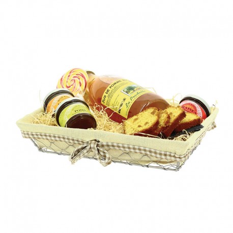 CORBEILLE METAL & COTON BOCAGE MM 33X23X7