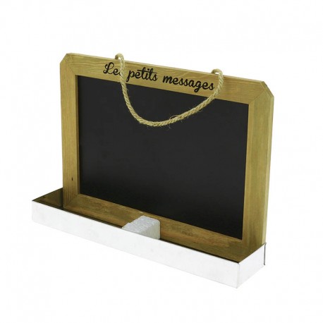 MEMO ARDOISE & BOIS LES PETITS MESSAGES 35X7.5X3.5/25.5
