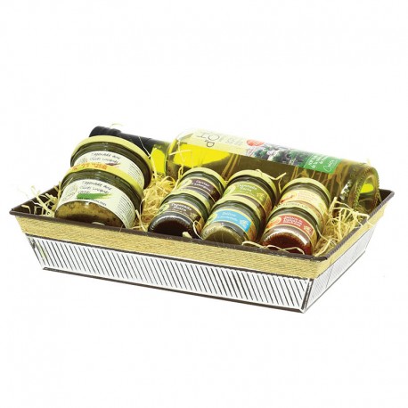 CORBEILLE ZINC SIZAL RECTANGLE MM 33X23X6.5