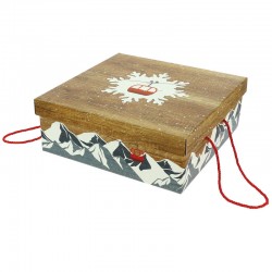 Boite carrée pliante Chalet 34x34