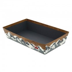 Corbeille carton rectangle Chalet 27x20