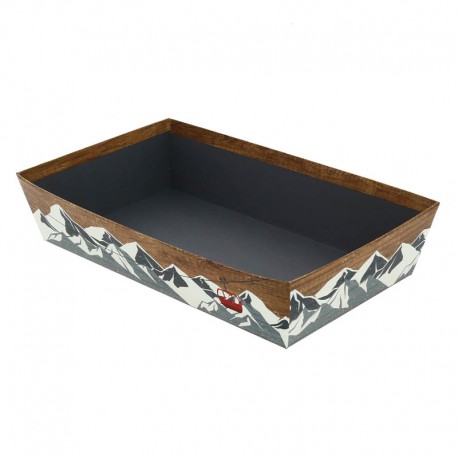 CORBEILLE CARTON CHALET RECTANGLE PM
