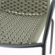 FAUTEUIL EXTERIEUR RESTAURANT ACIER ET SANGLE TRESSEE