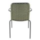 FAUTEUIL EXTERIEUR RESTAURANT ACIER ET SANGLE TRESSEE