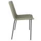 CHAISE EXTERIEURE RESTAURANT ACIER ET SANGLE TRESSEE