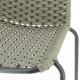 CHAISE EXTERIEURE RESTAURANT ACIER ET SANGLE TRESSEE