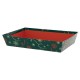CORBEILLE CARTON RECTANGLE NOEL VERT 26X20X5CM