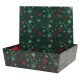 BOITE CARTON CARREE EMPILABLE NOEL VERT 26x26x9cm