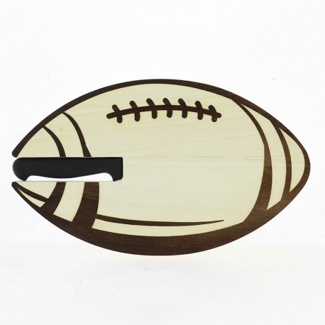 PLANCHE BOIS OVALE DECOR RUGBY
