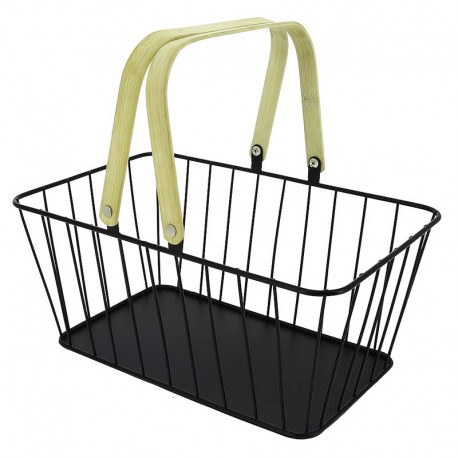 PANIER METAL RECTANGLE AJOUREE STEELY 33X21X14.5/30CM