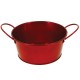 CORBEILLE RONDE METAL ROUGE ZINKA Ø16X7CM