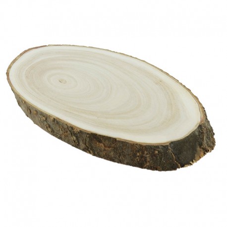 PLANCHE RONDIN OVALE BOIS 22X15CM