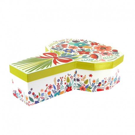 Boite carton forme bouquet Primavera 27x29/9