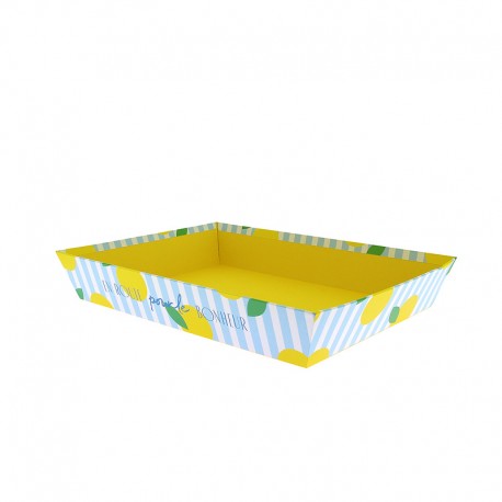 Corbeille carton rectangle Bonheur 36x27