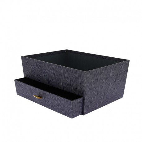 Corbeille carton haute avec tiroir Excellence 29x22