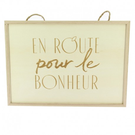 Cadre bois avec corde 35x25