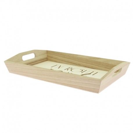 Plateau bois rectangle 37x24.5