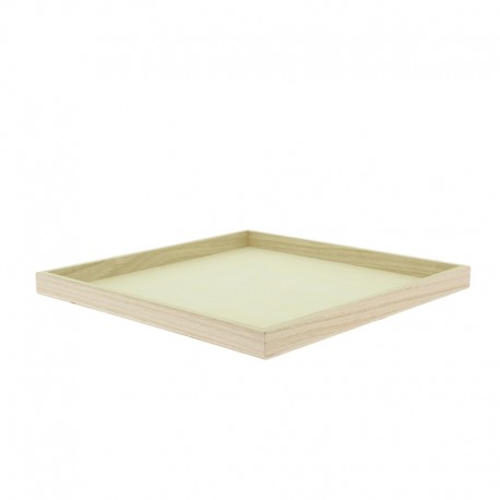 Plateau carré bois naturel 27x27