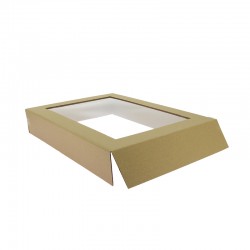 Cloche carton avec fenetre pour plateau 40x30