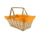 Panier rectangle doublure orange 38x28
