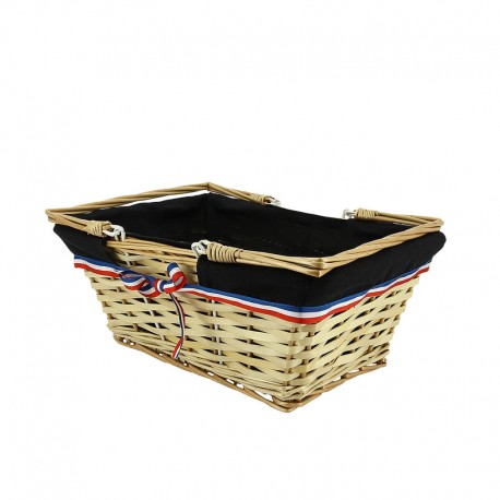 Panier rectangle doublure noire 38x28