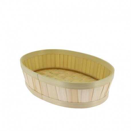 Corbeille ovale bambou 35x25