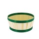 Corbeille ronde bambou bordure verte Ø22