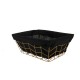 Casier Métal ajouré doublure noire 33x28
