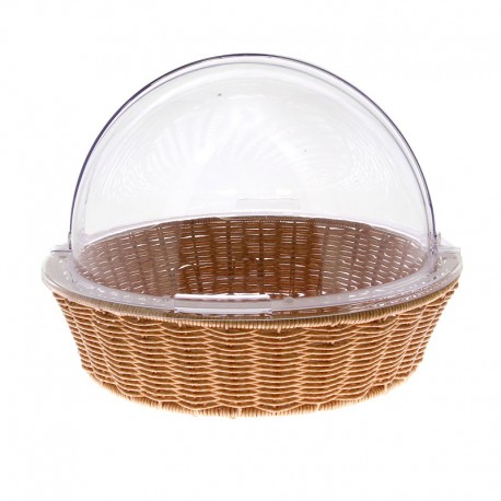 Manne ronde Rustica + cloche plexiglass