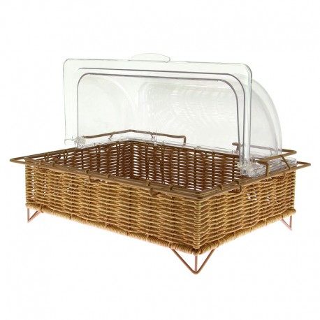 Manne rectangle Rustica + cloche plexiglass