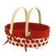 Panier ovale bambou ajouré doublé 27x20