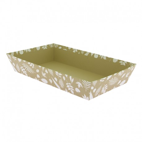 Corbeille carton rectangle Herbier 33x20