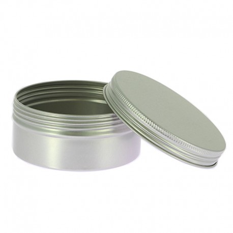 Boite ronde alu gris