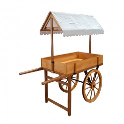 Présentoir bois et toile Carea