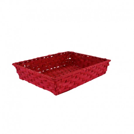 Corbeille bambou rouge Vieto 38x28