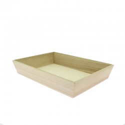 Corbeille bois rectangle Bosco 38x28