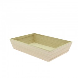 Corbeille bois rectangle Bosco 28x20