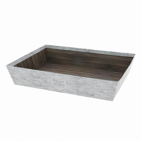 Corbeille carton rectangle Bouleau 33x20