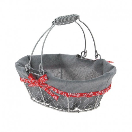 Panier ovale métal Célébration 28x20