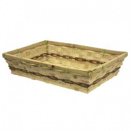Corbeille bambou rectangle Tarko 33x23