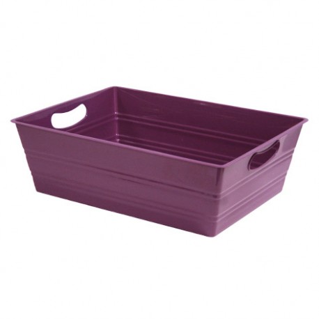 PLASTICO RECTANGLE MAUVE 35,5X27X11