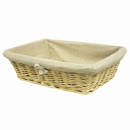 Corbeille osier rectangle boulangère mm